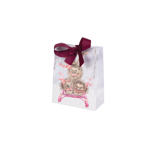 Wrendale Small Gift Bag - Sledgehogs