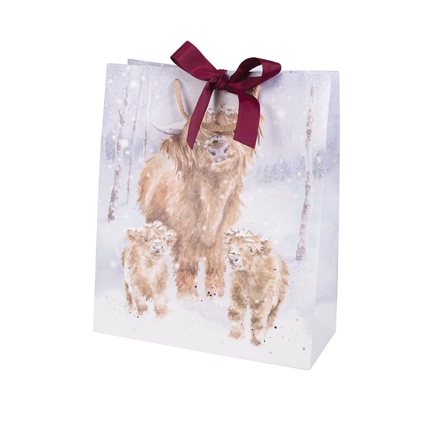 Wrendale Large Gift Bag - A Highland Christmas