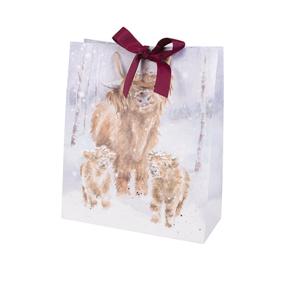 Wrendale Large Gift Bag - A Highland Christmas