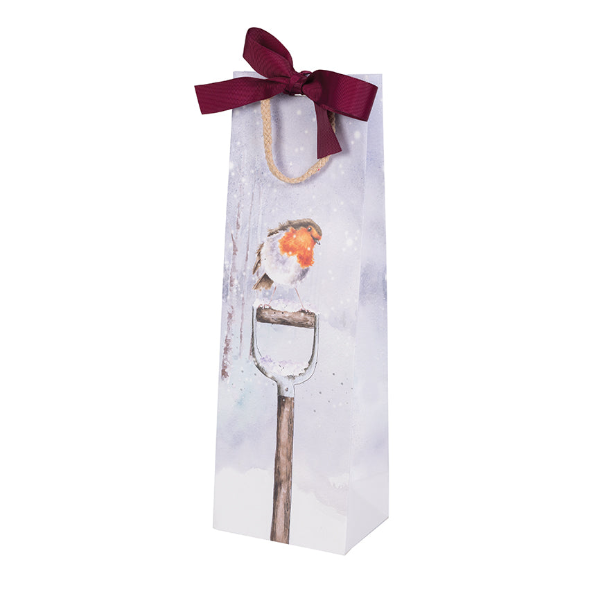 Wrendale Bottle Gift Bag - A Little Red Robin