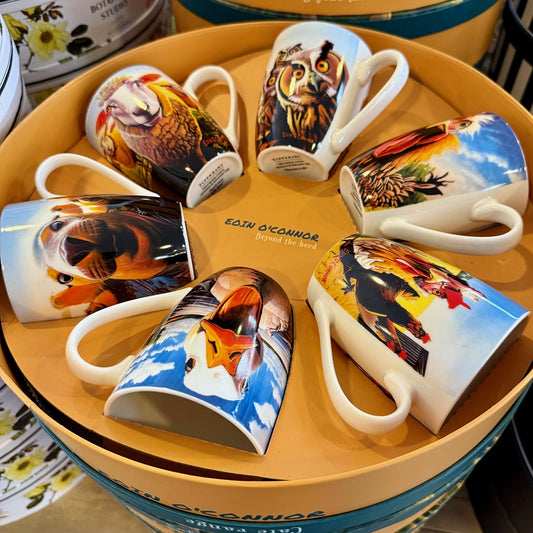 Beyond The Herd Set 6 Mugs In Hat Box