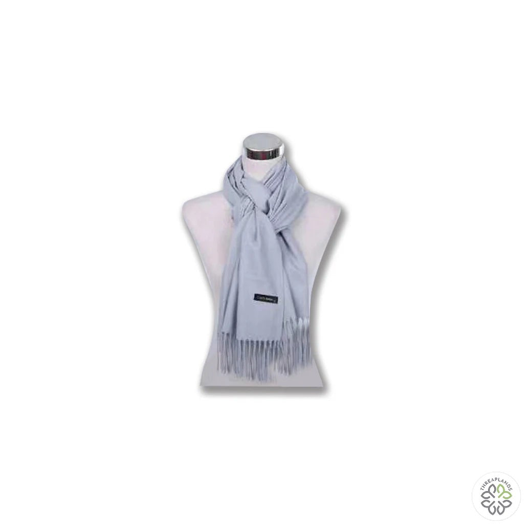 Couthie Large Plain Coloured Scarf - Light Grey [optimised-1040-watermarked]
