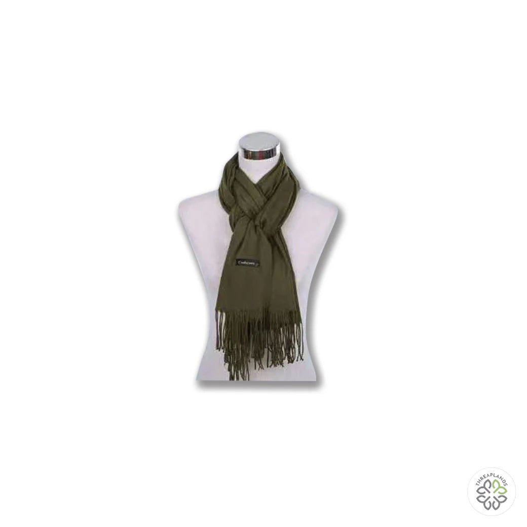Couthie Plain Coloured Scarf Dark Green [optimised-1040-watermarked]