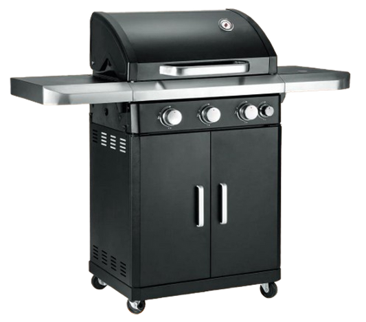 Atom Grills Black Torch  Xenon 3.1 3 Burner Gas Barbeque