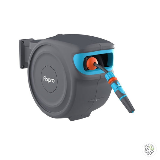 Florpo Auto Rewind Wall Mounted Hose Reel with 20m Hose - Threaplands [optimised-1040-watermarked]