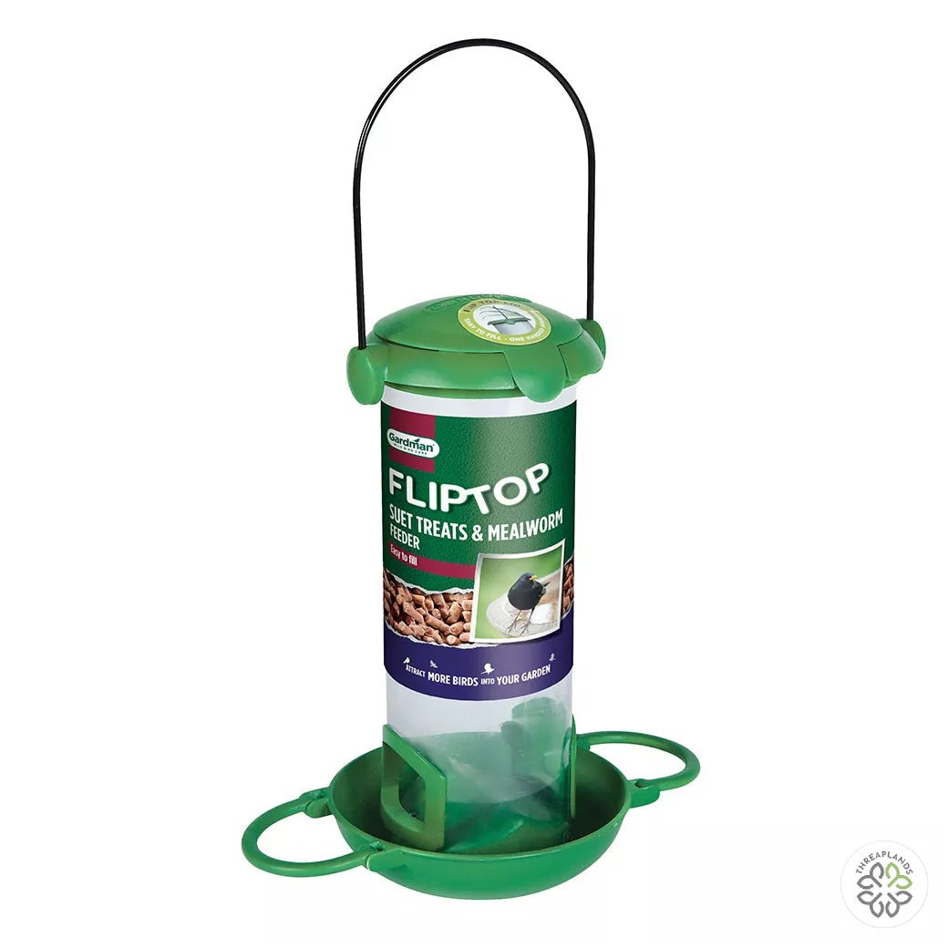 Gardman Flip Top Suet Treat & Mealworm Feeder - Threaplands [optimised-1040-watermarked]