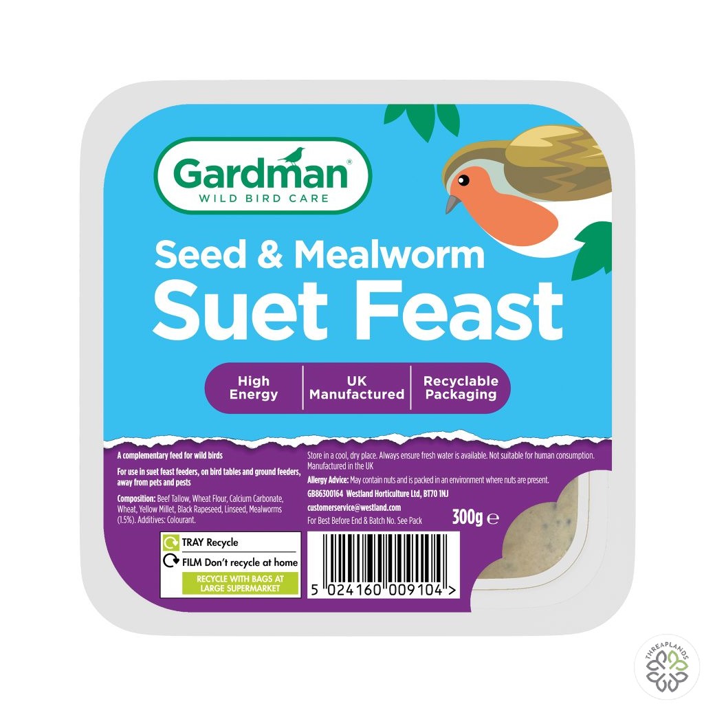 Gardman Seed & Mealworm Suet Feast - Threaplands [optimised-1040-watermarked]