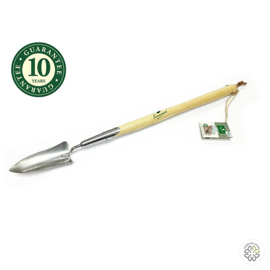 Greenman Mid Handled Stainless Steel Transplanting Trowel - Threaplands [optimised-1040-watermarked]