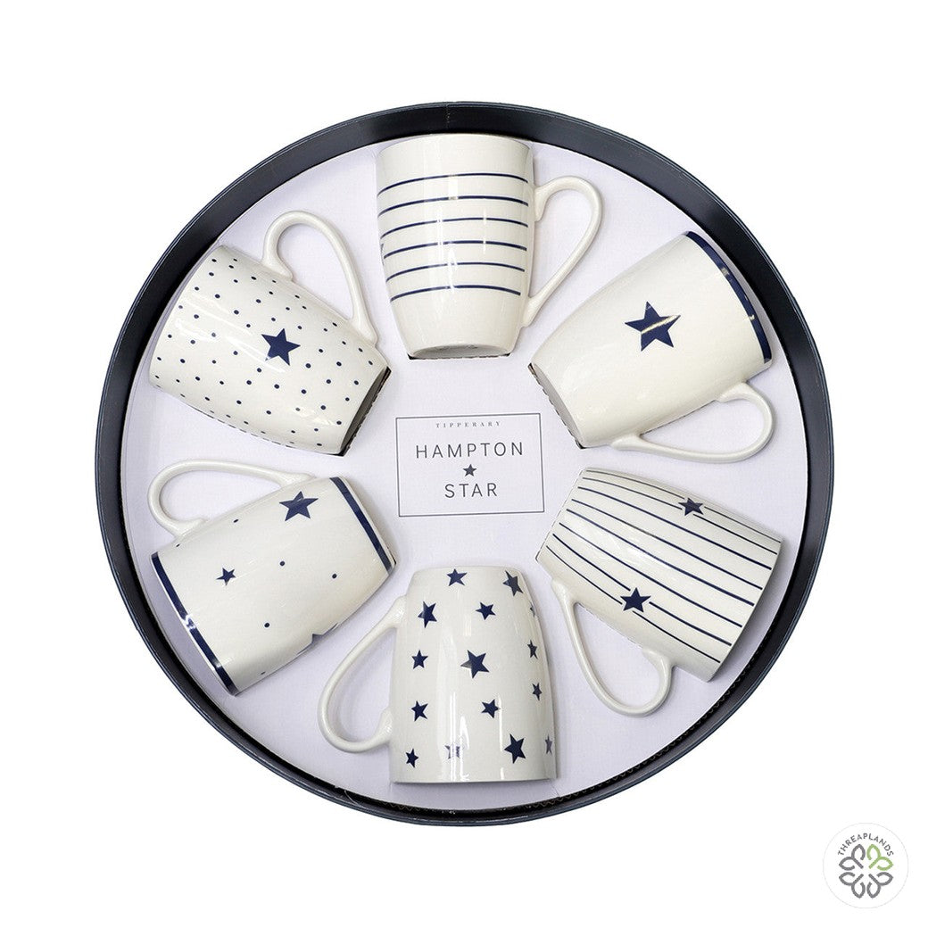 Hampton star Set 6 Mugs in Hat Box - Threaplands [optimised-1040-watermarked]