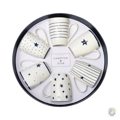 Hampton star Set 6 Mugs in Hat Box - Threaplands [optimised-1040-watermarked]