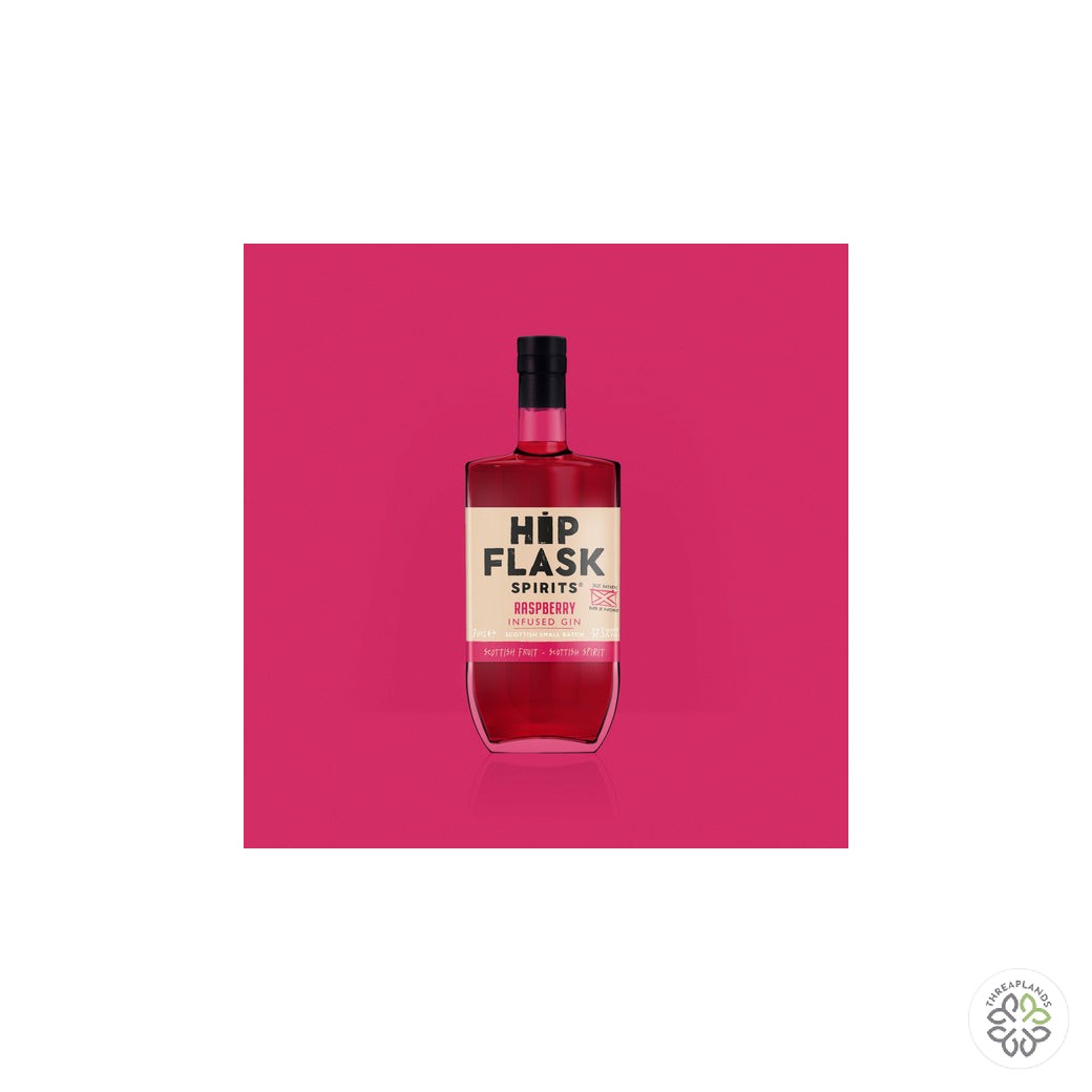 Hipflask Raspberry Gin 70cl 37.5% - Threaplands [optimised-1040-watermarked]