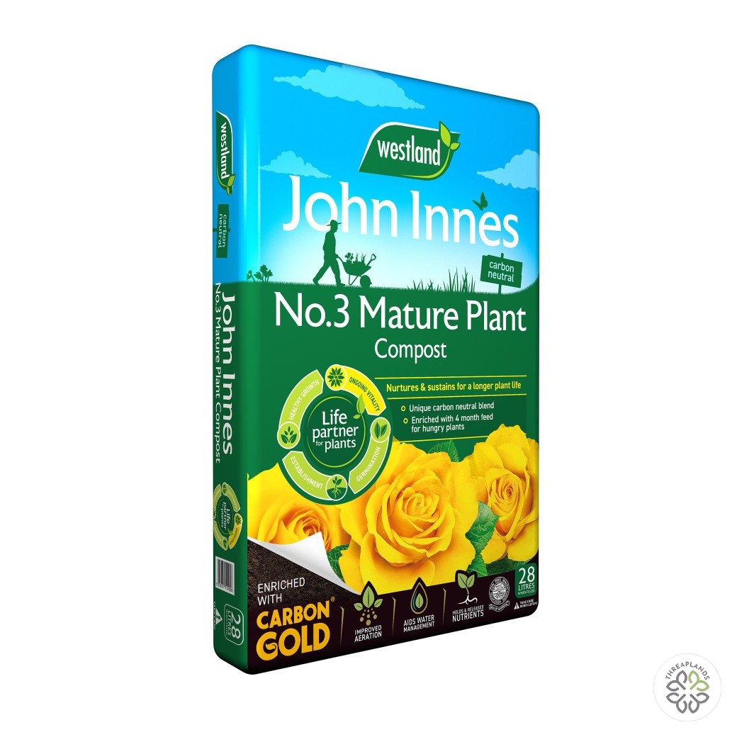 John Innes No.3 Peat Free Mature Plant Compost 28L - Threaplands [optimised-1040-watermarked]