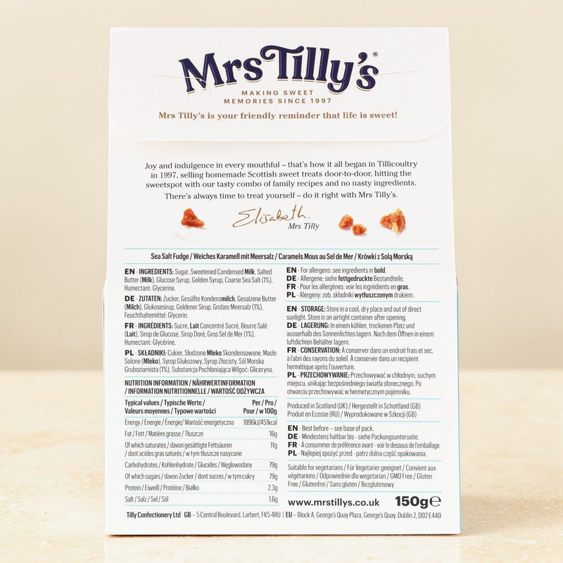 Mrs Tilly's Sea Salt Fudge 150g