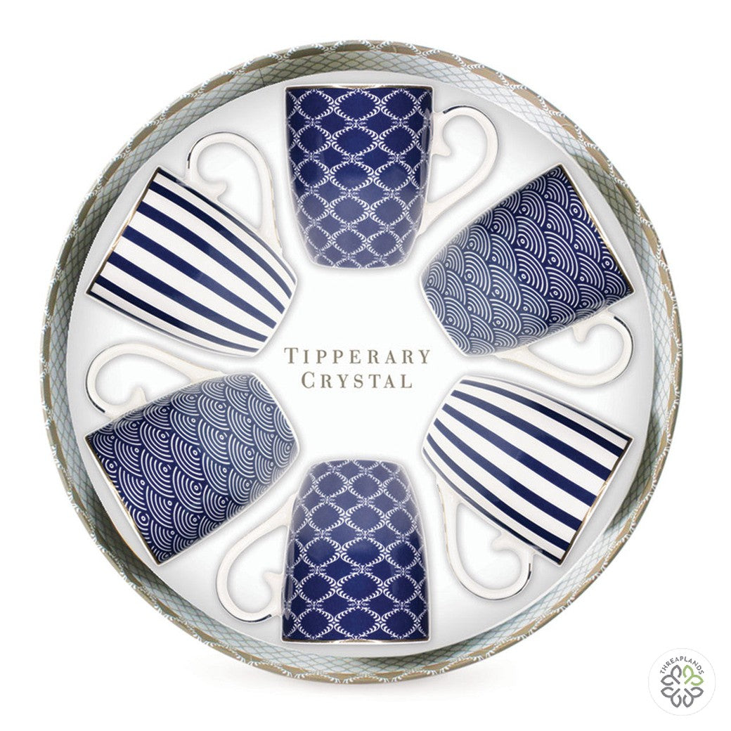 Set 6 Blue Stripe, Net And Rainbow Mug - Threaplands [optimised-1040-watermarked]