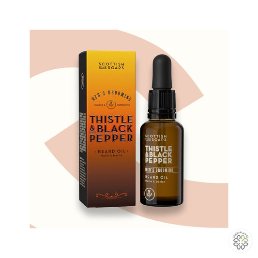 Thistle & Black Pepper Beard Oil 30ml - Threaplands [optimised-1040-watermarked]