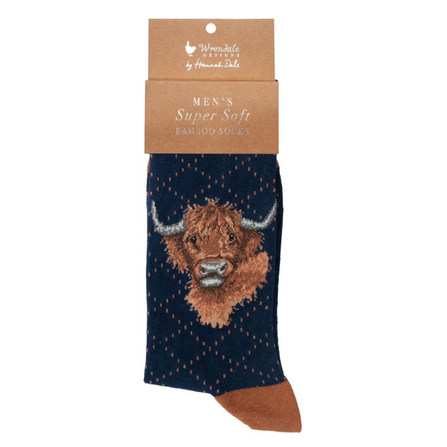 Wrendale Highland Cow Mens Socks Highland Heathers