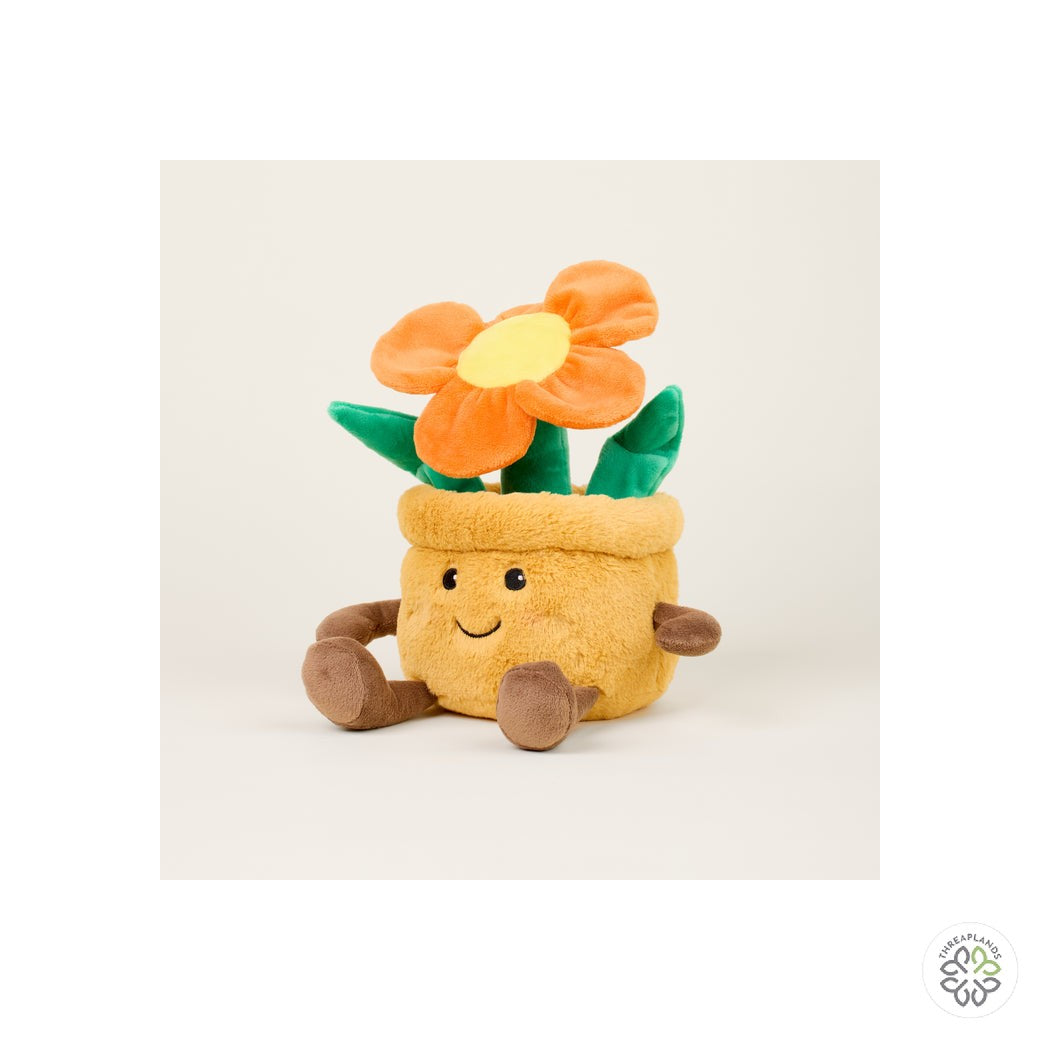 Warmies  Plush Orange Flower Pot Microwavable [optimised-1040-watermarked]