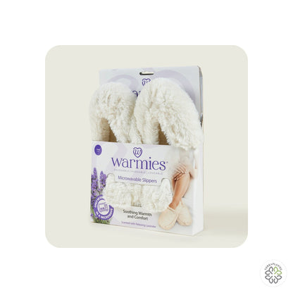 Warmies  Slippers Cream Microwavable in Box [optimised-1040-watermarked]