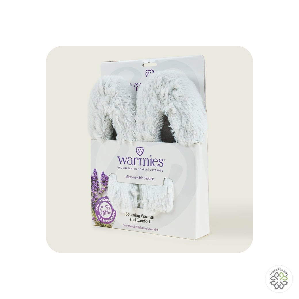 Warmies  Slippers Marshmallow Grey Microwavable [optimised-1040-watermarked]