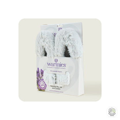 Warmies  Slippers Marshmallow Grey Microwavable [optimised-1040-watermarked]