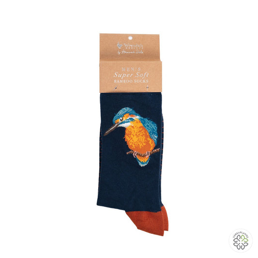 Wrendale Mens Sock The Riverband Kingfisher [optimised-1040-watermarked]