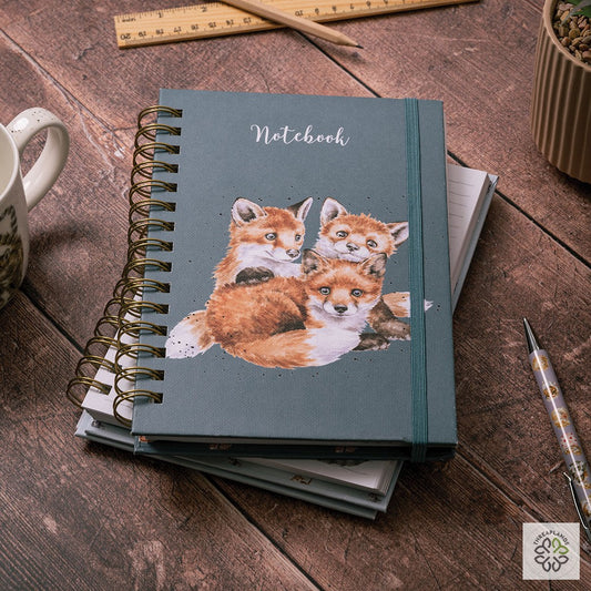 Wrendale A5 Fox Notebook - Snug as a Cub - Threaplands [optimised-1040-watermarked]