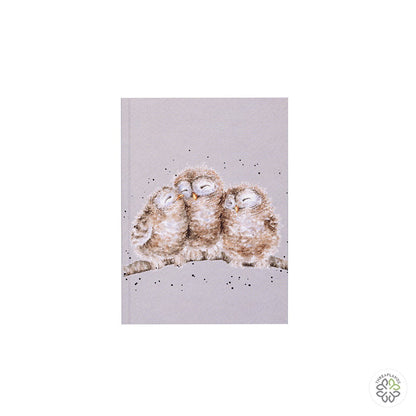 Wrendale A5 Owl Notebook - Owlets - Threaplands [optimised-1040-watermarked]