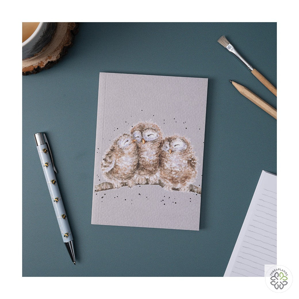 Wrendale A5 Owl Notebook - Owlets - Threaplands [optimised-1040-watermarked]