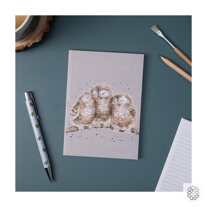 Wrendale A5 Owl Notebook - Owlets - Threaplands [optimised-1040-watermarked]