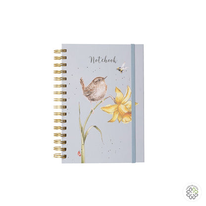 Wrendale A5 Wren Notebook - The Birds and the Bees (Blue) [optimised-1040-watermarked]