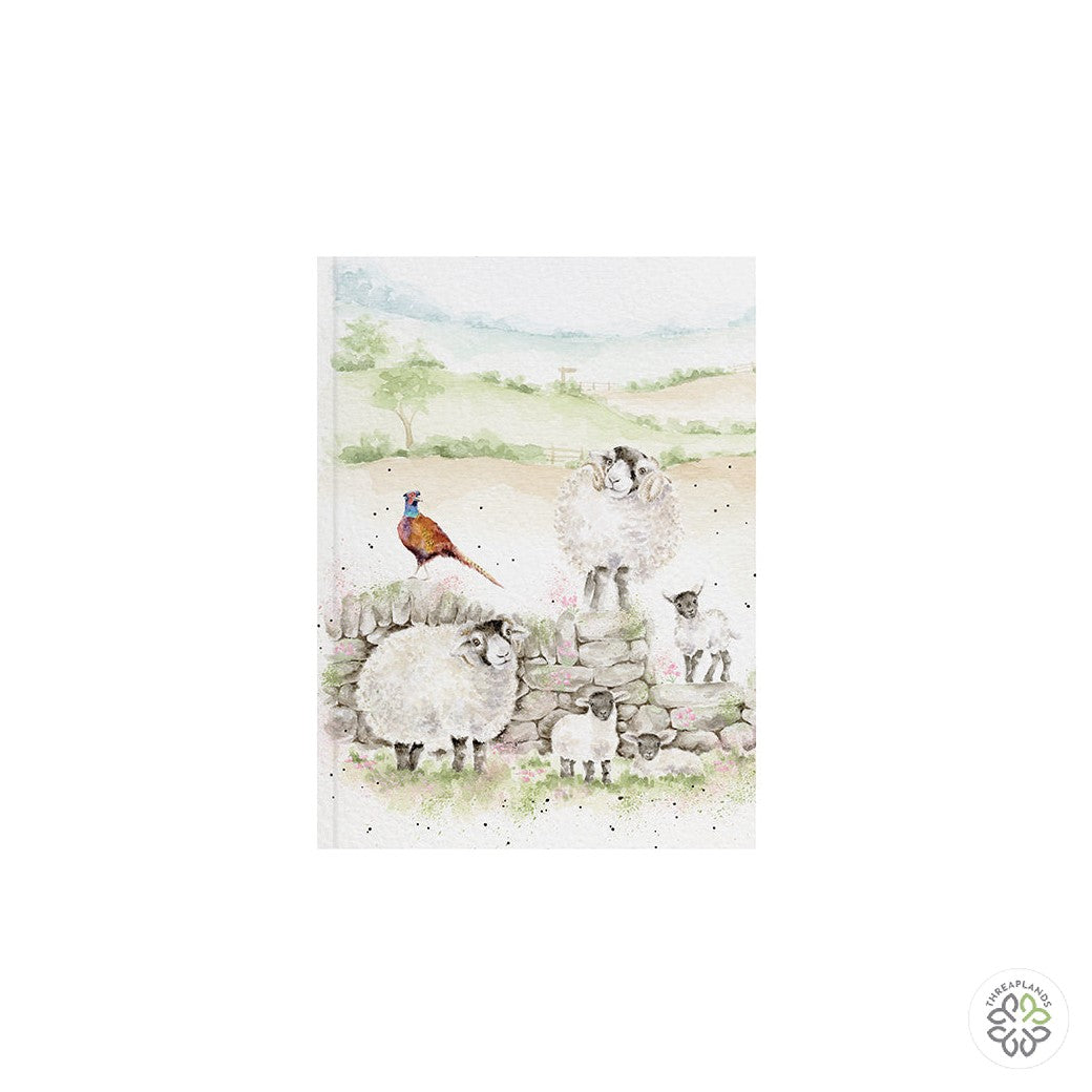 Wrendale A6 Sheep notebook - New Pastures - Threaplands [optimised-1040-watermarked]