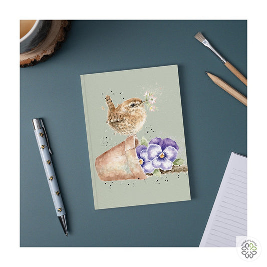 Wrendale A6 Wren Notebook - Pottering About - Threaplands [optimised-1040-watermarked]