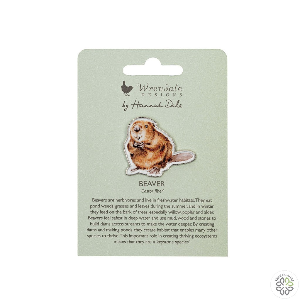 Wrendale Beaver Pin Badge - The Arborist [optimised-1040-watermarked]