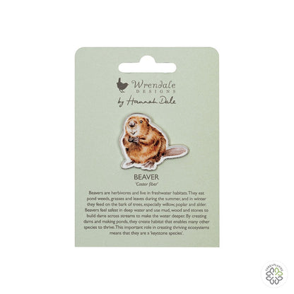 Wrendale Beaver Pin Badge - The Arborist [optimised-1040-watermarked]