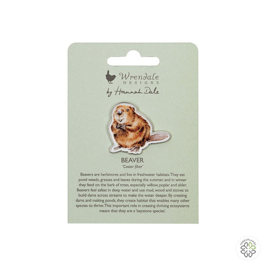 Wrendale Beaver Pin Badge - The Arborist [optimised-1040-watermarked]