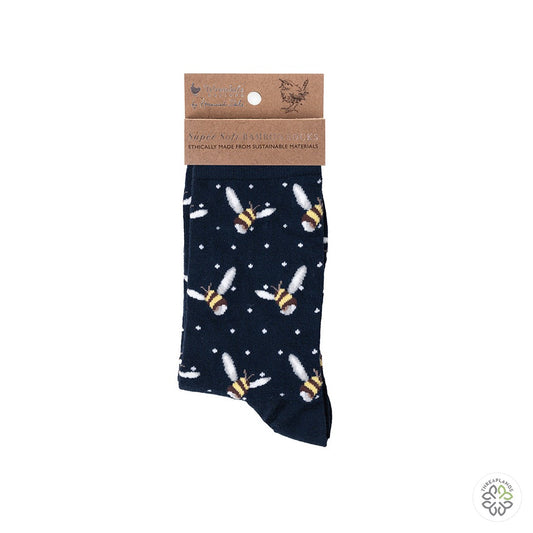 Wrendale Bee Sock - Busy Bee [optimised-1040-watermarked]