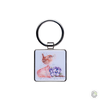 Wrendale Bird Keyring - Pottering About [optimised-1040-watermarked]