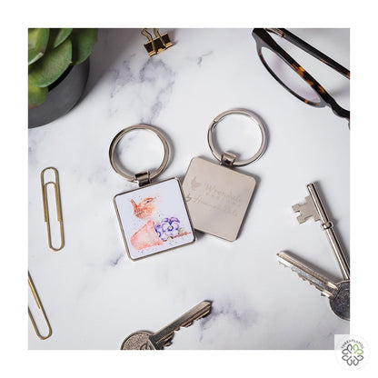 Wrendale Bird Keyring - Pottering About [optimised-1040-watermarked]