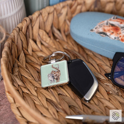 Wrendale Cat Keyring - Feline Good - Threaplands [optimised-1040-watermarked]