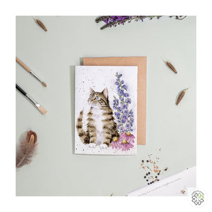 Wrendale Cat Seed Card - Whiskers & Wildflowers [optimised-1040-watermarked]