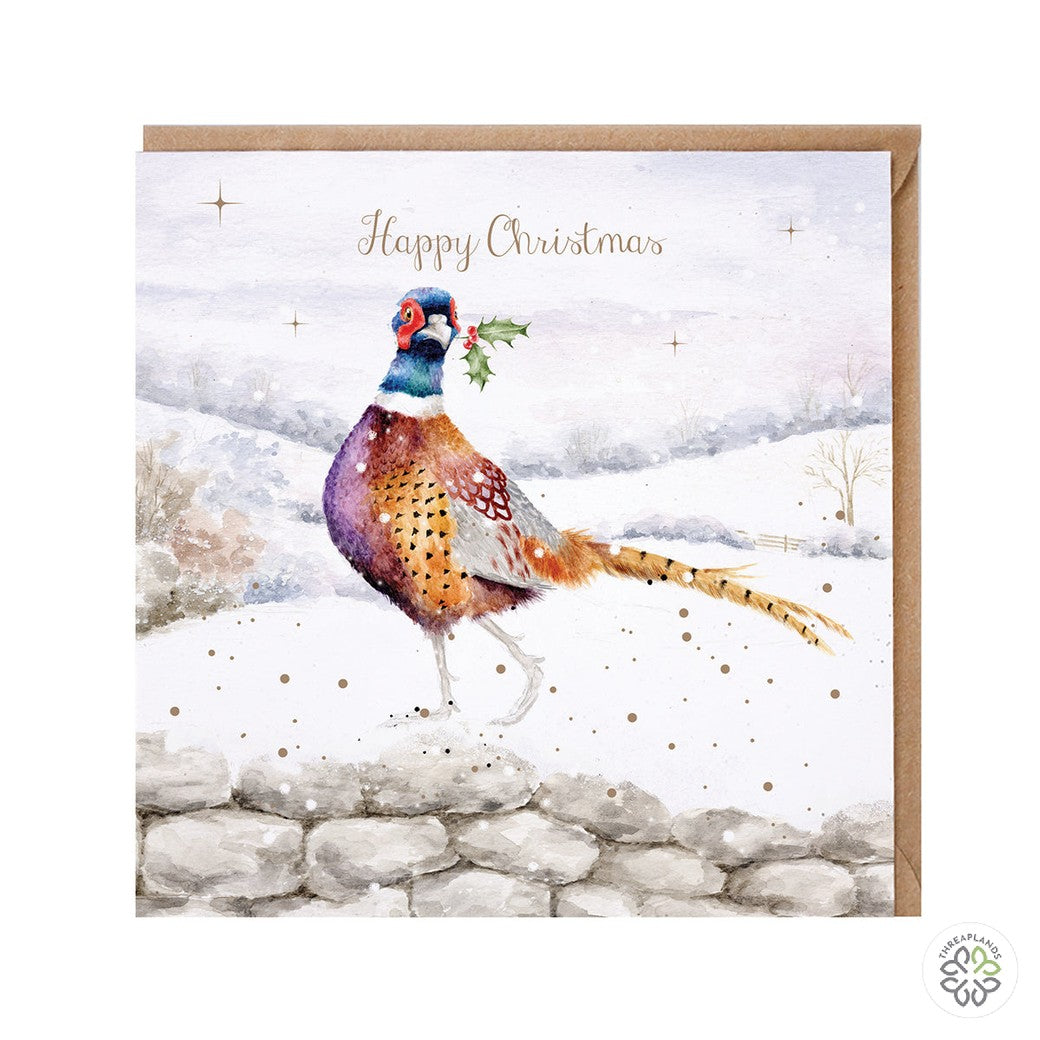 Wrendale Card - A Chistmas Pheasant [optimised-1040-watermarked]