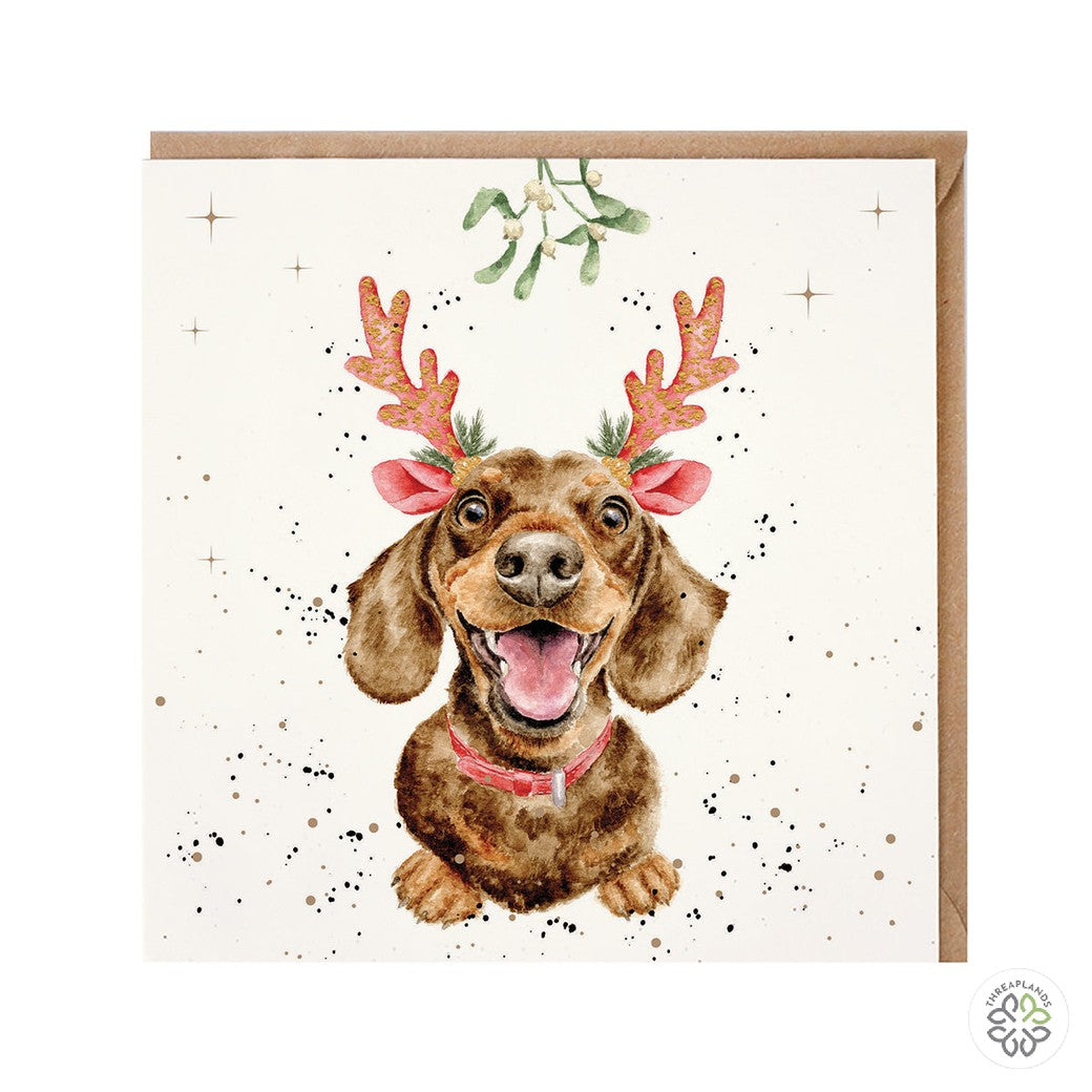 Wrendale Card - Mistletoe & Barks [optimised-1040-watermarked]