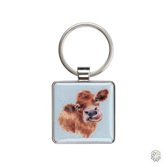 Wrendale Cow Keyring - Mooo - Threaplands [optimised-1040-watermarked]