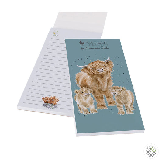 Wrendale Cow Shopping Pad - Highland Wishes - Threaplands [optimised-1040-watermarked]