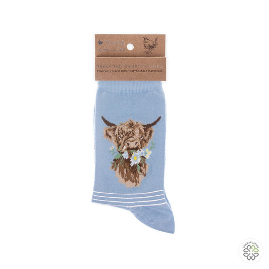 Wrendale Cow Sock - Daisy Coo [optimised-1040-watermarked]