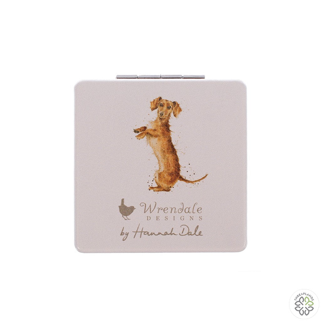 Wrendale Dachshund Mirror - That Friday Feeling - Threaplands [optimised-1040-watermarked]