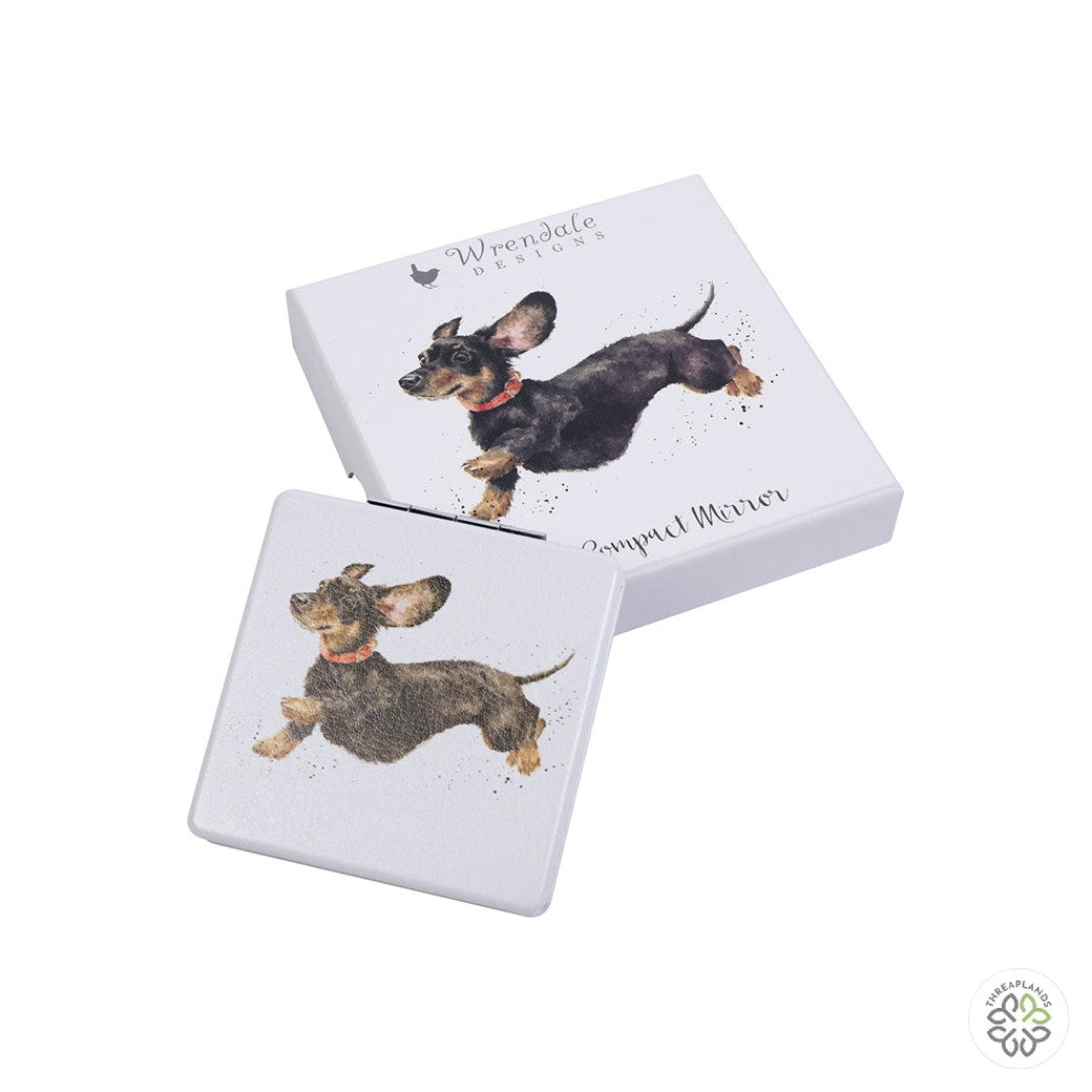 Wrendale Dachshund Mirror - That Friday Feeling - Threaplands [optimised-1040-watermarked]