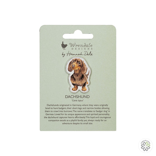 Wrendale Dog Pin Badge - Little Sausage [optimised-1040-watermarked]