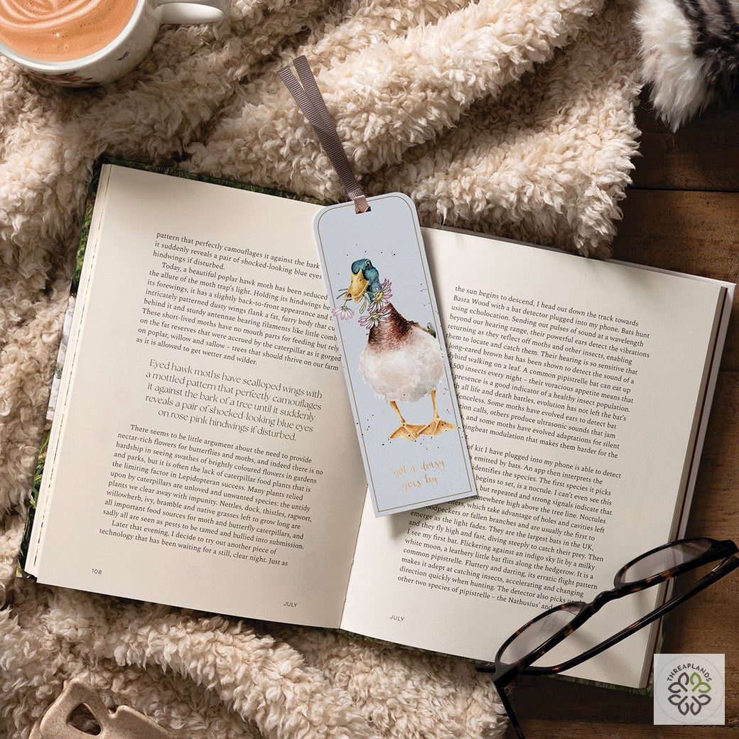 Wrendale Duck Bookmark  Not a Daisy goes by [optimised-1040-watermarked]