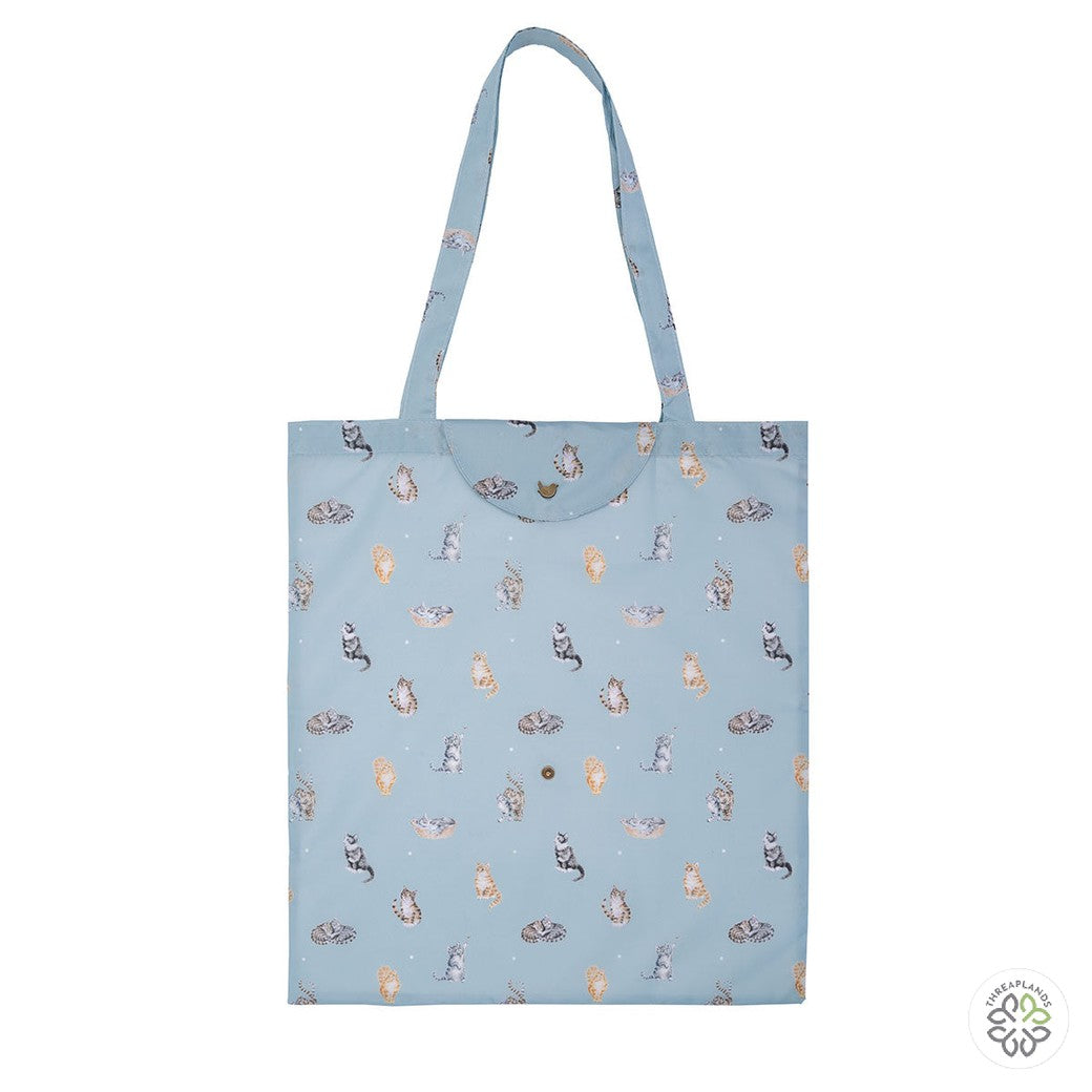 Wrendale Foldable Shopping Bag - Cats - Threaplands [optimised-1040-watermarked]
